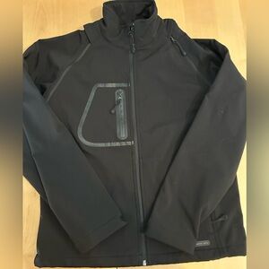 Zorrel Men's Soft Shell Weather Series Jacket w/fleece Liner Black Size Small.